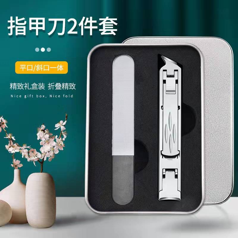 德國工藝剪指甲刀超薄便攜  多功能折疊指甲剪鉗帶鑰匙扣家用-細節圖9