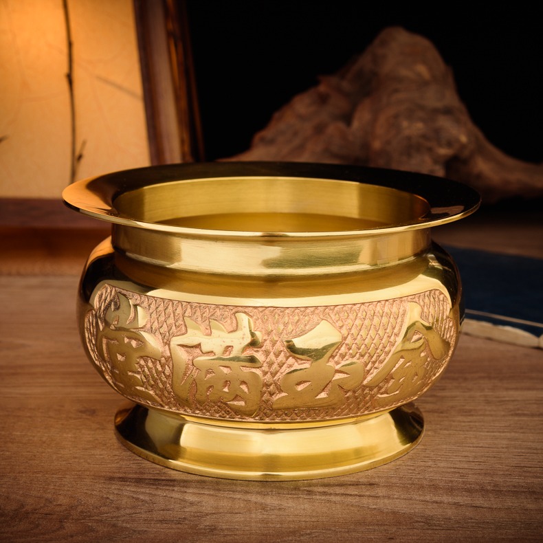 百納源 香爐黃銅香薰爐線香爐香插家用室內供佛祭祀佛堂用品擺件-細節圖10