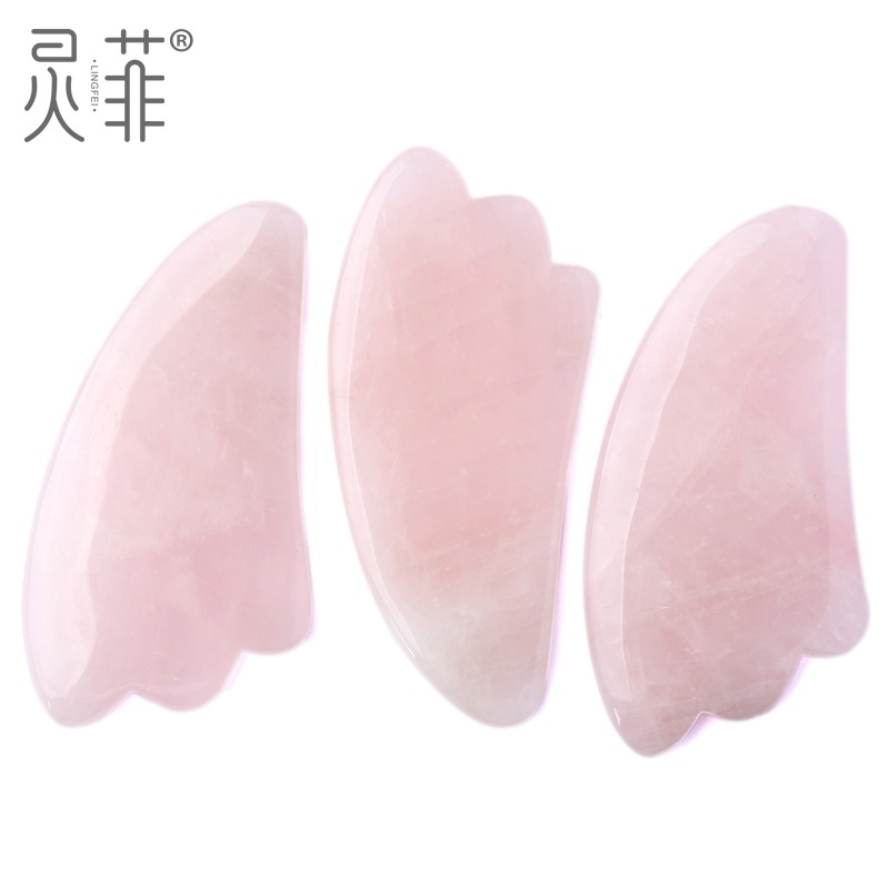 天然粉晶專業刮痧按摩棒工具面部眼部點穴棒拔筋棒全身通用儀器女-細節圖3