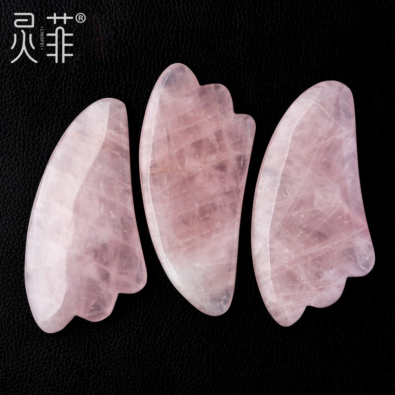 天然粉晶專業刮痧按摩棒工具面部眼部點穴棒拔筋棒全身通用儀器女-細節圖4