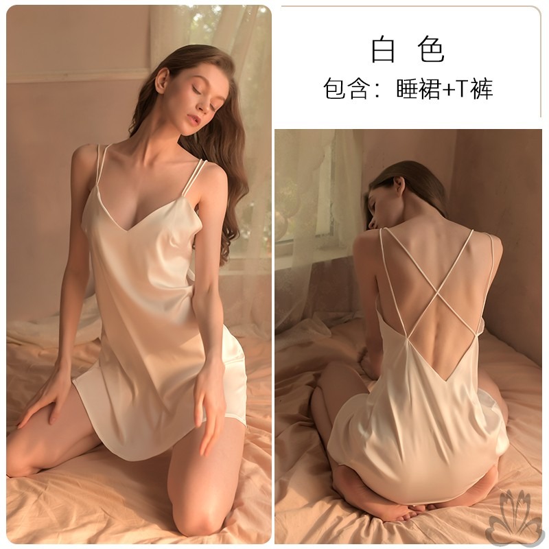 性感睡衣維密極度誘惑性趣睡衣帶胸墊性惑調情緒內衣吊帶睡裙女夏-細節圖4