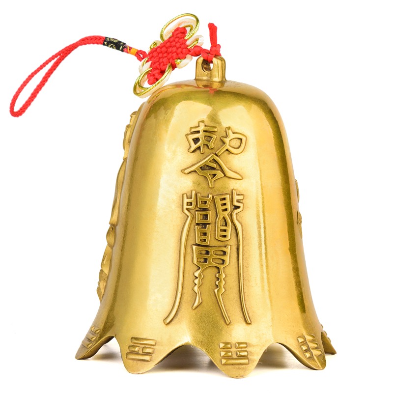 百納源 銅鈴鐺掛件黃銅風鈴掛飾八角銅鐘門飾八卦銅鈴家居工藝品-細節圖5