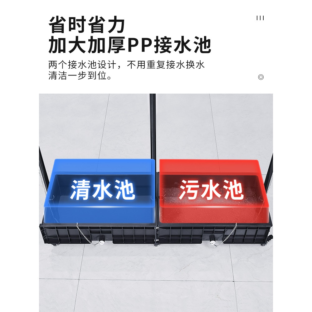 可移動拖把架落地式拖把架子置物架收納不銹鋼放置拖布架掃把掛架-細節圖4