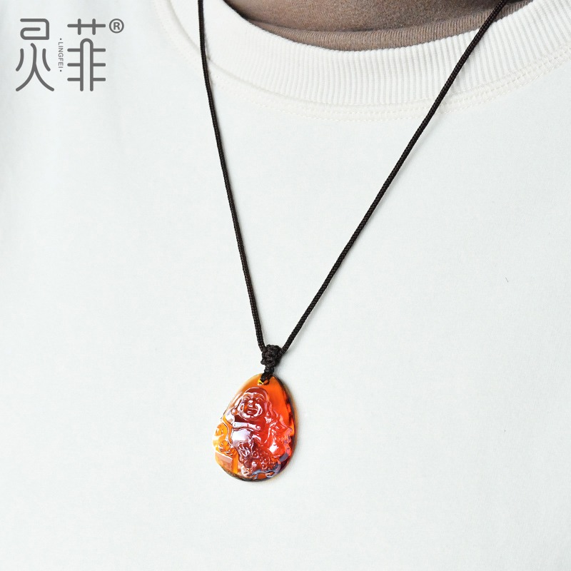 年屬猴人和氣生財吊墜犯沖化太歲掛件化解虎年佩戴吉祥物項鏈-細節圖4