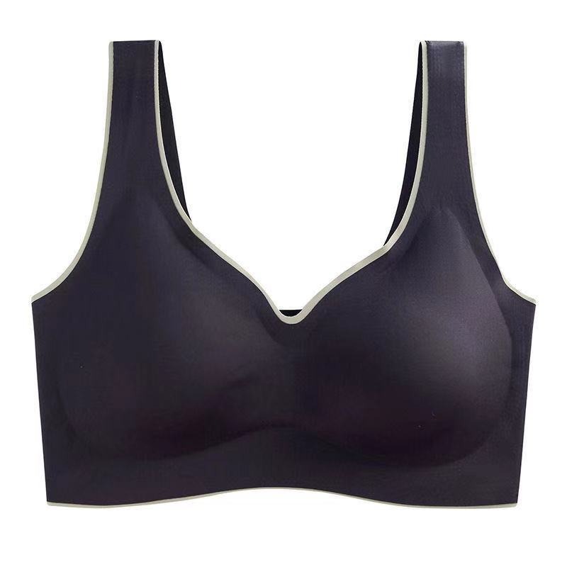 泰國乳膠聚攏無痕內衣女士背心文胸無鋼圈胸罩春夏薄款運動內衣女-細節圖5