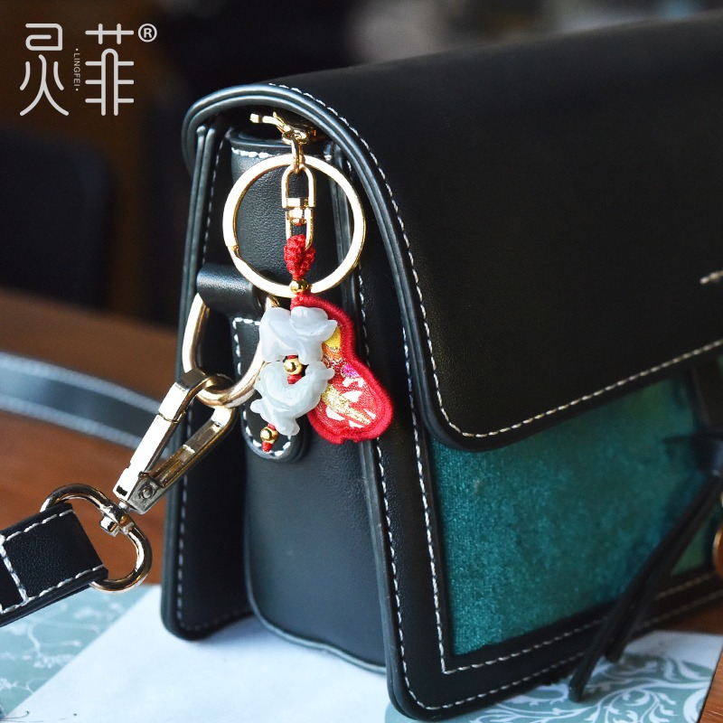 年三合生肖掛件虎年手機鑰匙扣虎馬狗蛇雞牛豬兔羊猴鼠龍吊墜-細節圖3