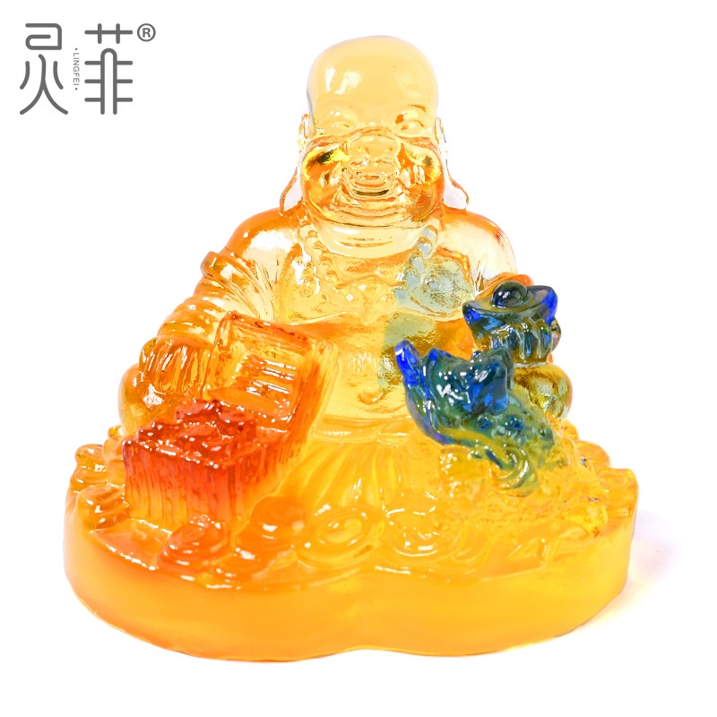 年屬猴人和氣生財琉璃擺件生肖犯沖太歲虎年宋韶光客廳吉祥物-細節圖5