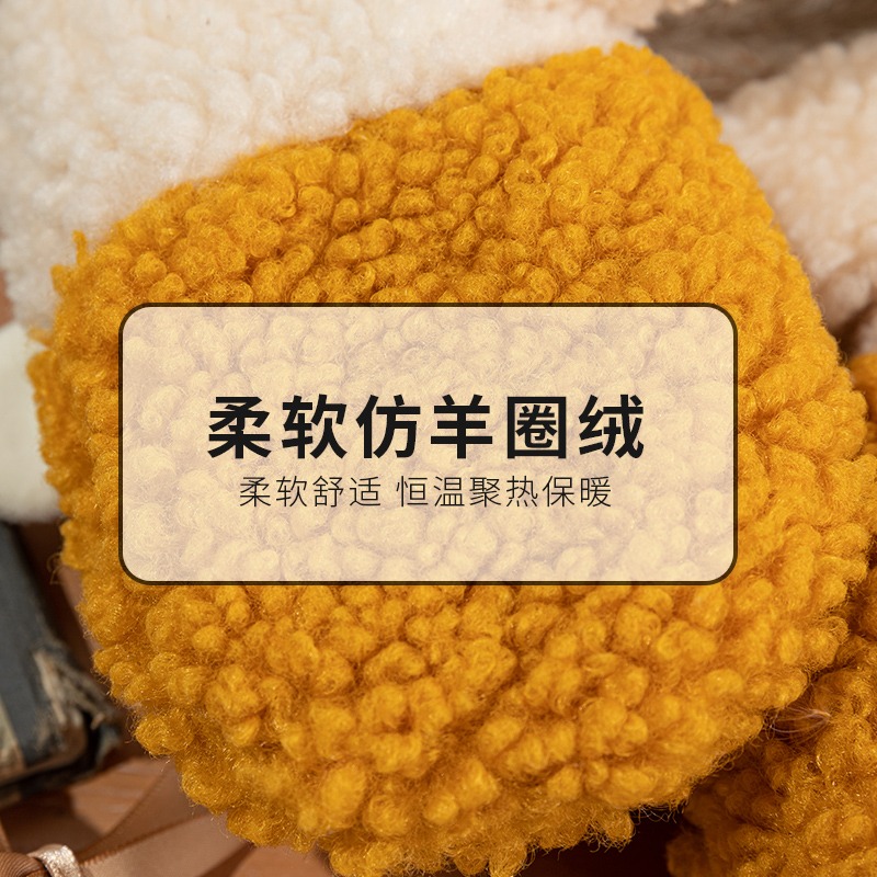 手套冬天女可愛韓版學生軟妹ins騎車連指掛脖秋冬季加絨保暖加厚-細節圖4