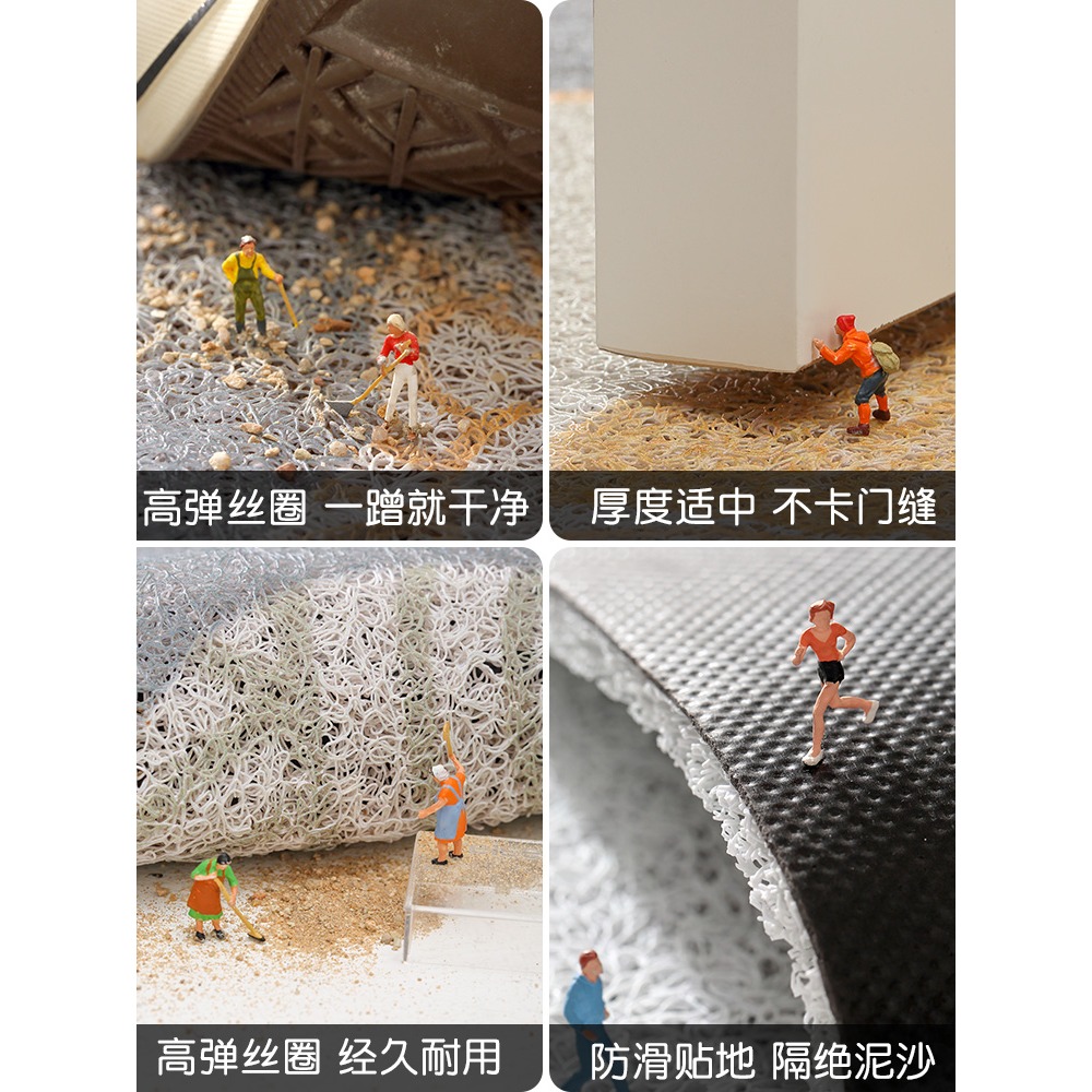 入戶門地墊可裁剪刮沙除塵腳墊家用玄關門墊進門門口墊子絲圈地毯-細節圖3