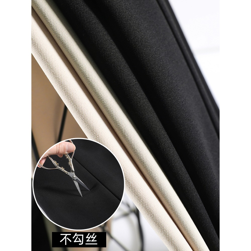 黑色闊腿褲女夏季2022新款直筒寬松西裝褲高腰垂墜感開叉微喇叭褲-細節圖5