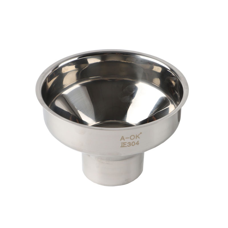 商用臺灣優質不銹鋼面漏大口徑食物外帶打包袋用漏斗寬口果醬漏斗-細節圖5