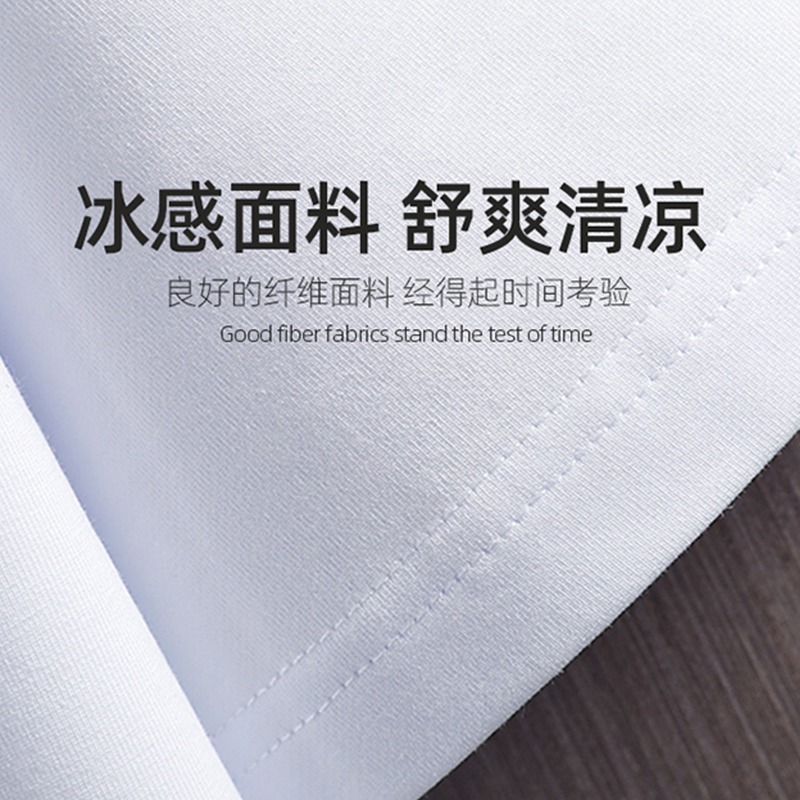 夏季休閑運動套裝男士冰絲短袖t恤短褲一整套2022新款潮流兩件套-細節圖2