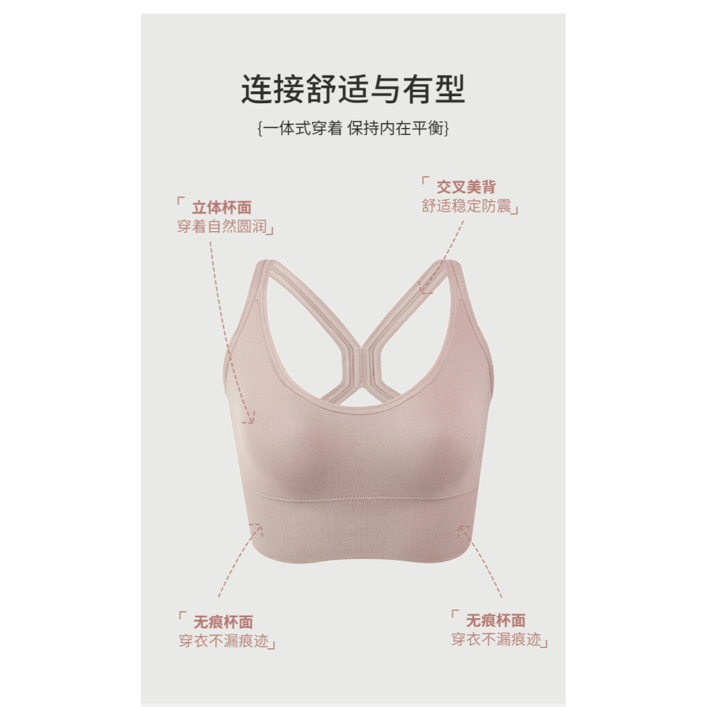 運動內衣女跑步防震防下垂大胸顯小高強度健身瑜伽美背心式文胸罩-細節圖7