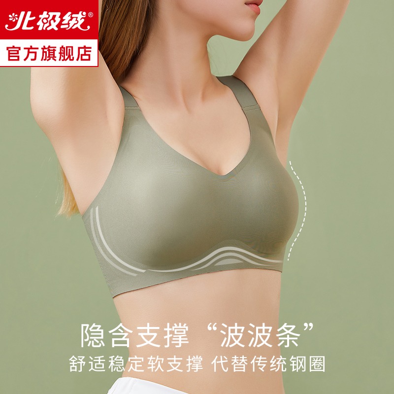 無痕內衣女聚攏小胸收副乳大胸顯小防滑防下垂運動文胸罩夏季薄款-細節圖4