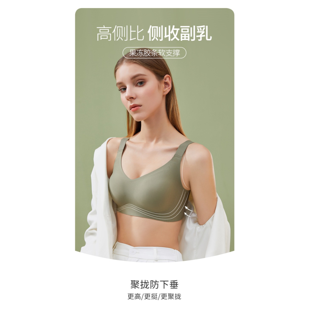 無痕內衣女聚攏小胸收副乳大胸顯小防滑防下垂運動文胸罩夏季薄款-細節圖8