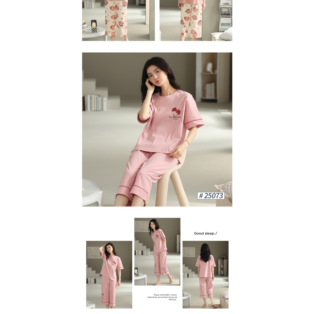 睡衣女夏天純棉短袖2022年新款大碼薄款寬松可外穿家居服兩件套裝-細節圖10