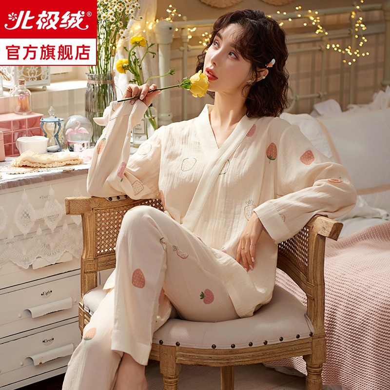 月子服春秋款純棉產後產婦餵奶哺乳孕婦秋冬季2022年睡衣女家居服-細節圖2