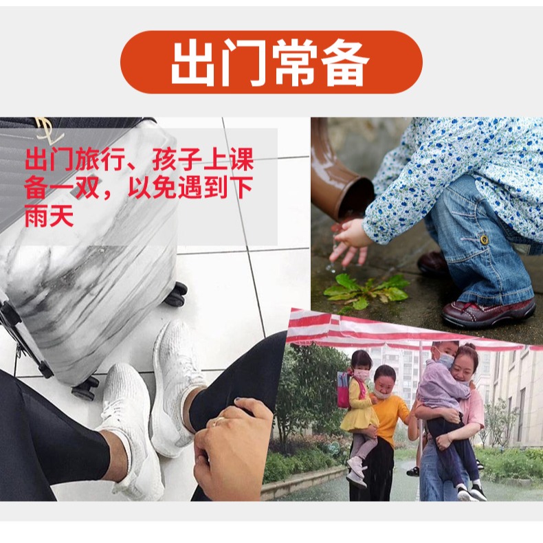 硅膠男女雨鞋套防水防滑加厚耐磨底鞋套雨天兒童戶外雨靴防雨神器-細節圖9
