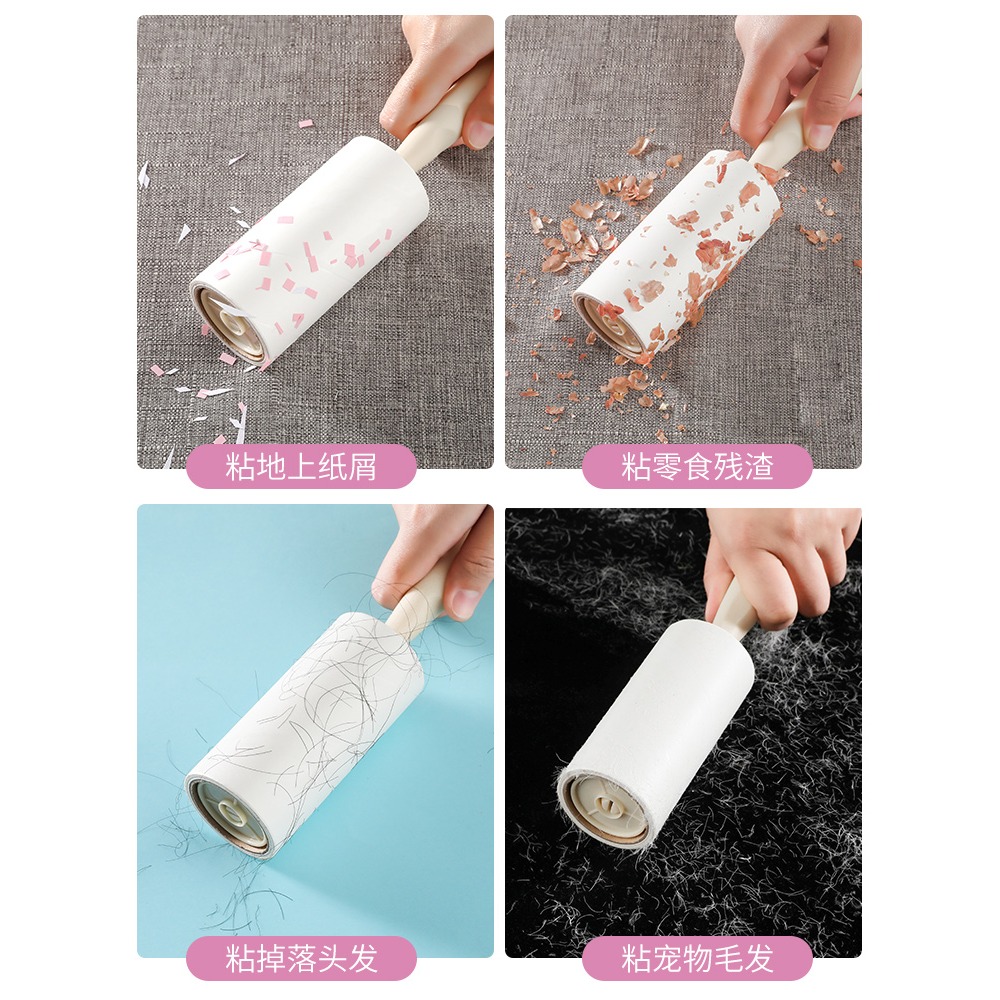 粘毛器滾筒式刷沾去毛神器衣服除毛滾刷卷紙替換芯紙卷氈毛器家用-細節圖5