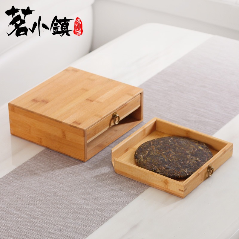 分茶盤竹製功夫白茶開茶盤茶刀茶針茶道零配復古日式實木普洱茶盒-細節圖4