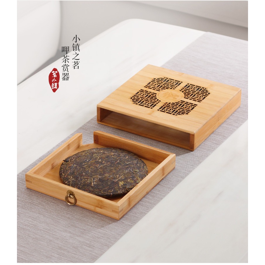 分茶盤竹製功夫白茶開茶盤茶刀茶針茶道零配復古日式實木普洱茶盒-細節圖10