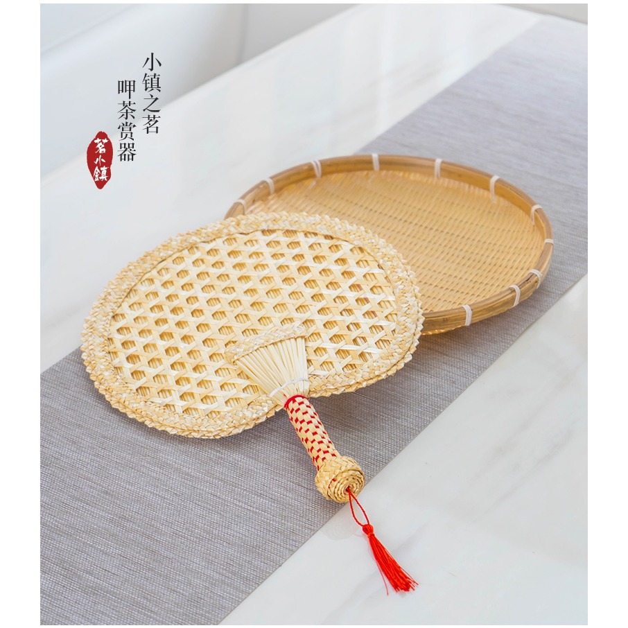 蒲扇老式隨身手工編織復古風夏天季兒童寶寶納涼大芭蕉扇麥稈扇子-細節圖8