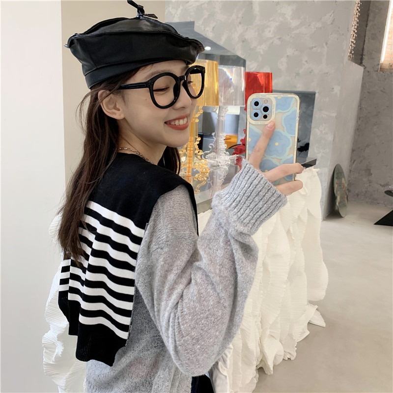 新款條紋針織羊毛披肩羊絨外搭坎肩春秋休閑百搭小圍巾女-細節圖5