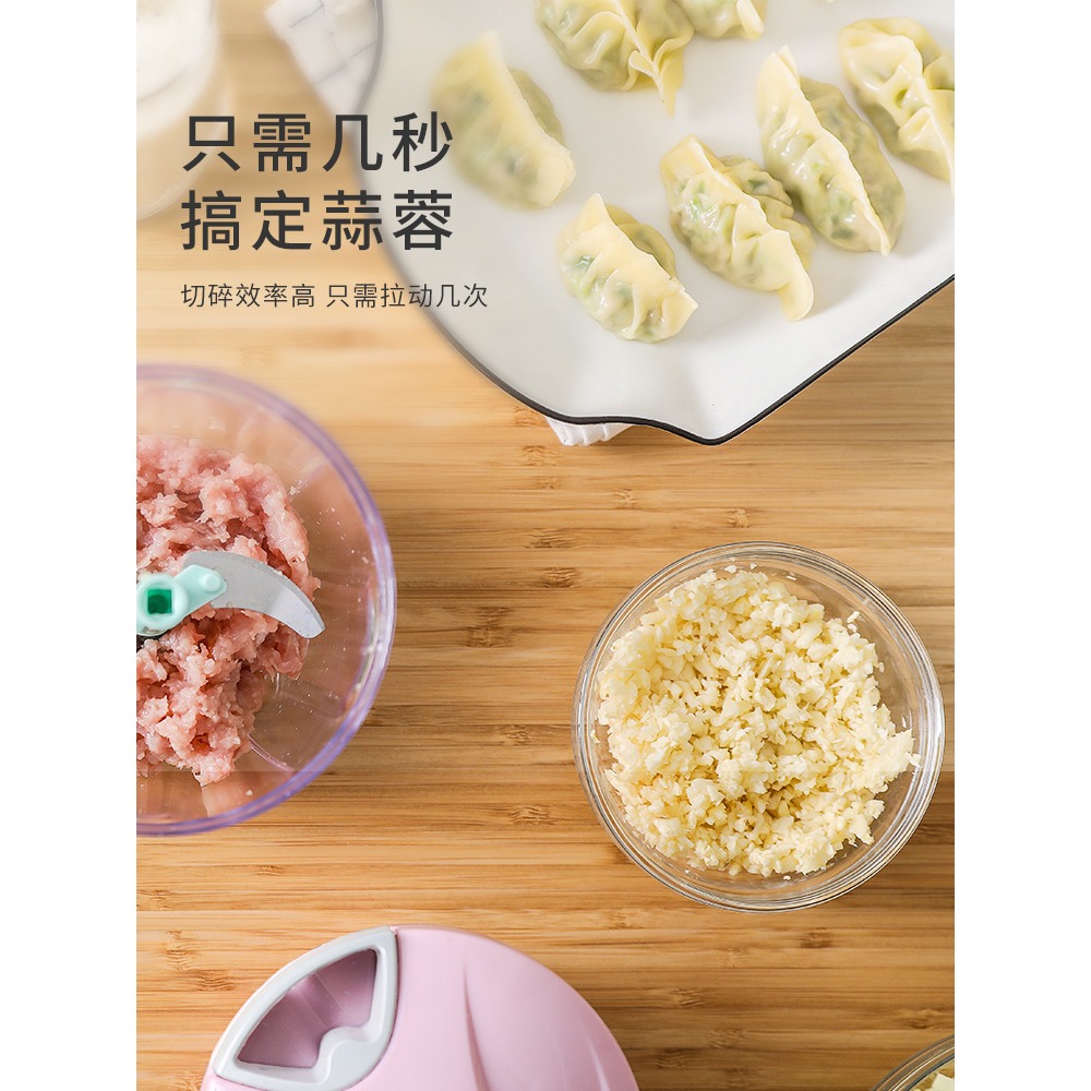 搗蒜泥廚房神器手動攪碎機手拉剁碎辣椒姜蒜蒜蓉剝蒜器家用絞肉機-細節圖3