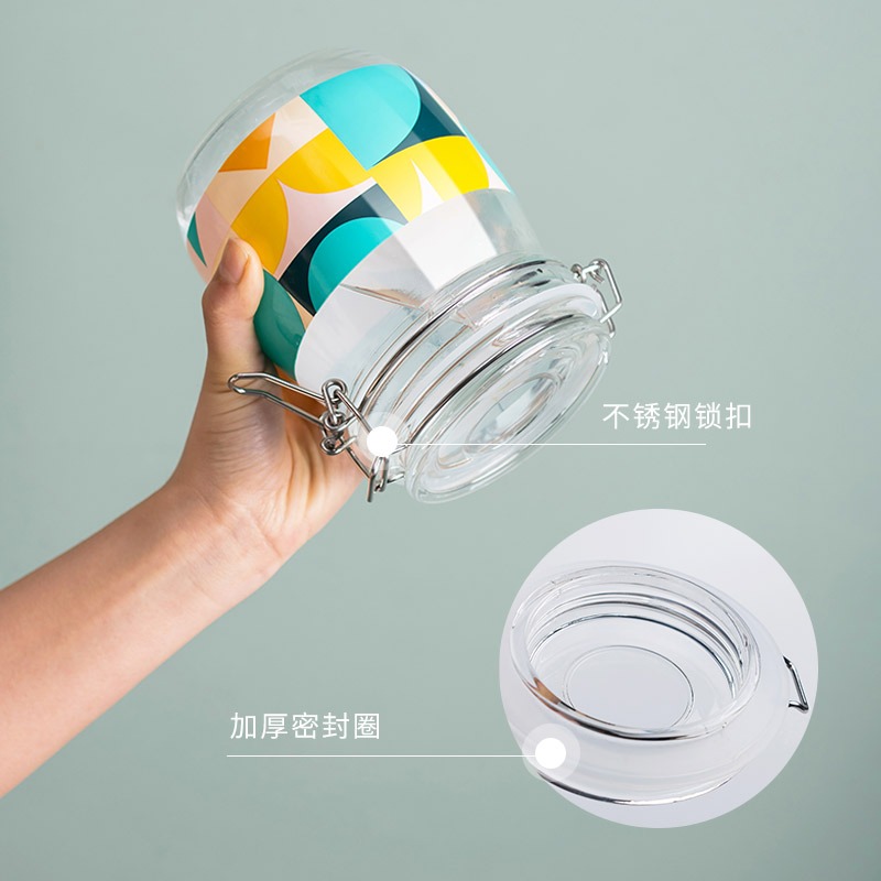 裝蜂蜜空瓶黃桃水果罐頭玻璃瓶子秋梨膏果醬黴豆腐乳泡椒密封收納-細節圖4