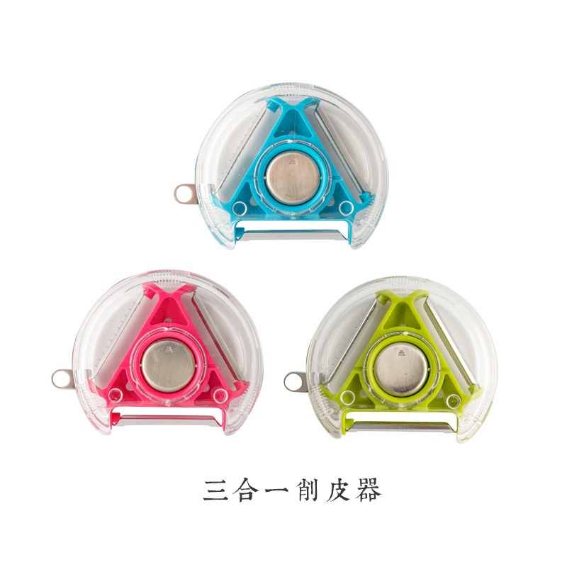 多功能削皮器 不銹鋼果蔬刨絲器家用多功能三合一便攜削皮刀-細節圖3