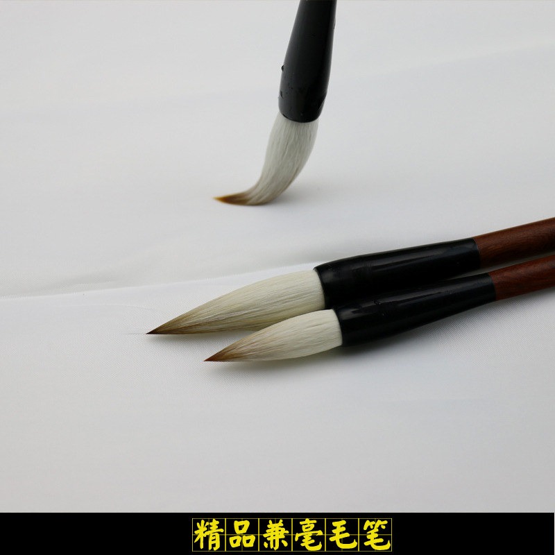 出峯3.8 4.5 5.0釐米中小學生優質歐楷國畫毛筆大中小初學書法行書套裝狼羊兼毫-細節圖4