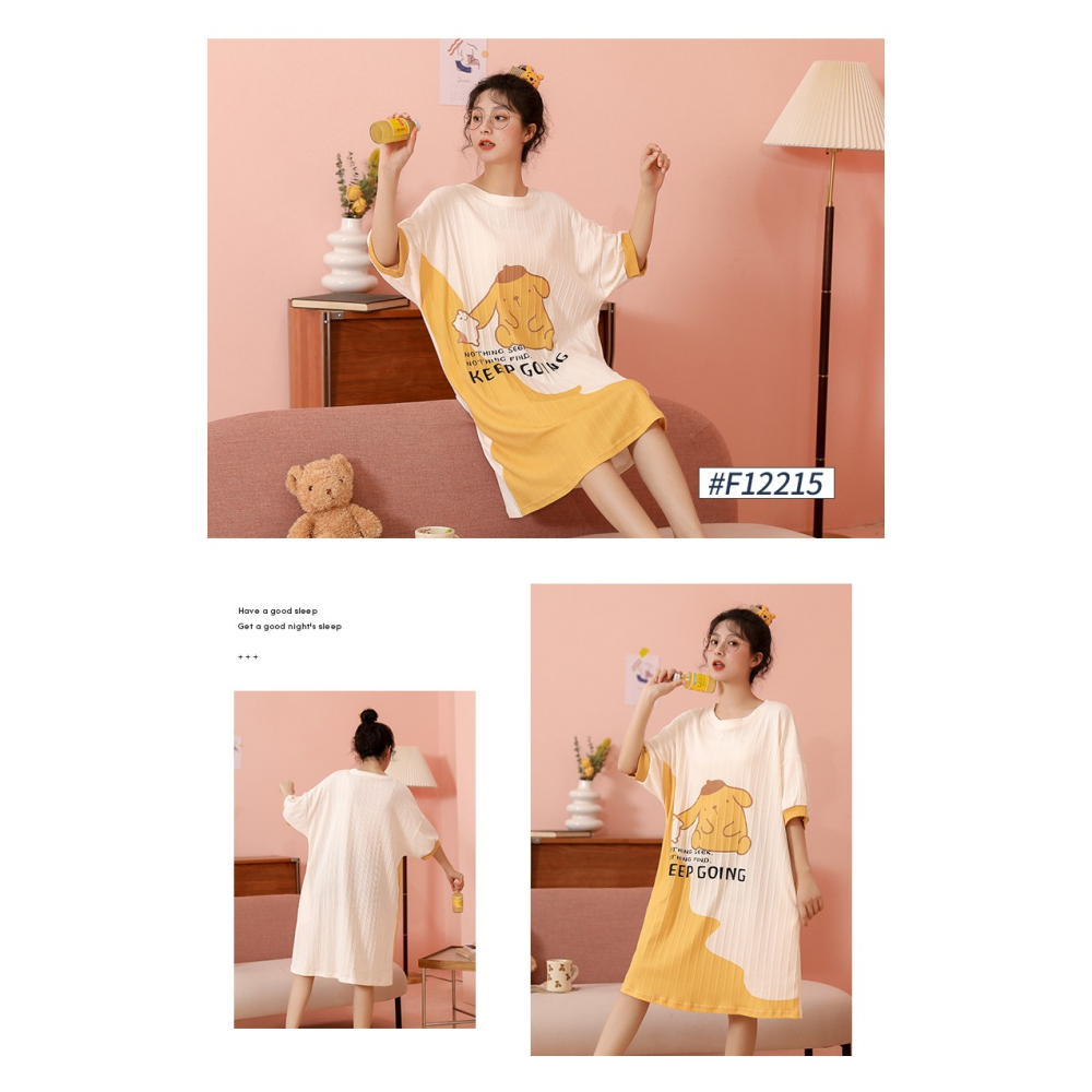 睡裙女士夏季新款純棉寬松薄款短袖甜美可愛春秋款家居服睡衣-細節圖10