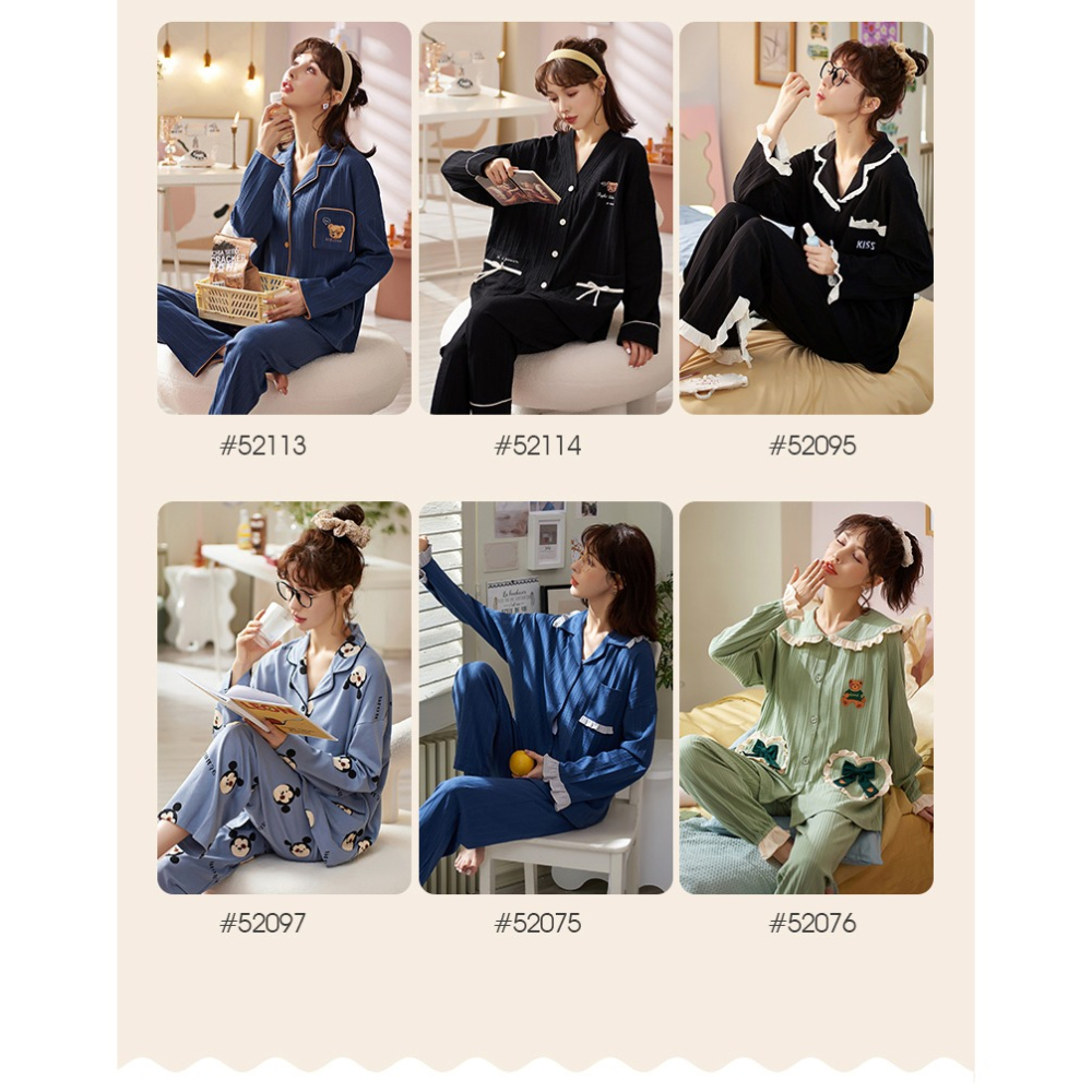 睡衣女士春秋款年新款純棉長袖ins風大碼可外穿家居服兩件套-細節圖9