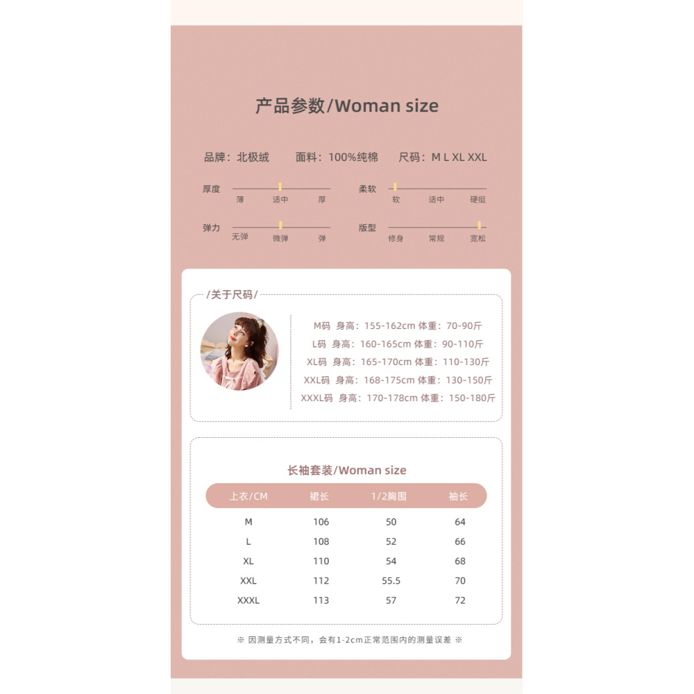 睡裙女士春秋款純棉長袖年新款夏季可愛公主風長款睡衣家居服-細節圖7