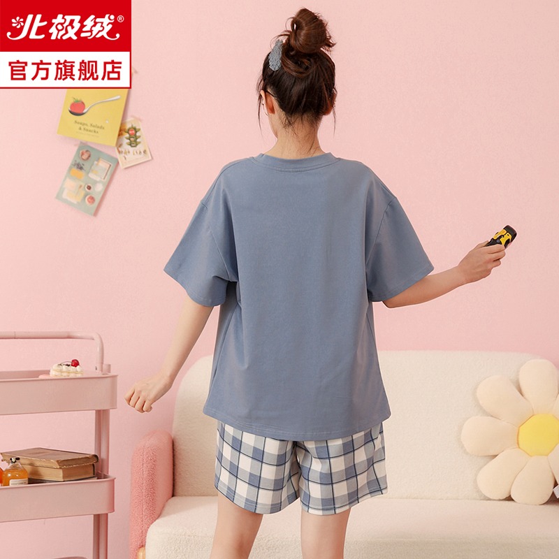 北極絨IP聯名款純棉短袖女士睡衣夏天年新款可外穿薄款家居服-細節圖5