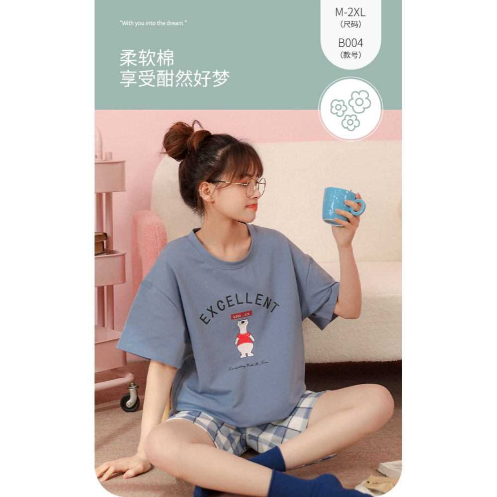 北極絨IP聯名款純棉短袖女士睡衣夏天年新款可外穿薄款家居服-細節圖8