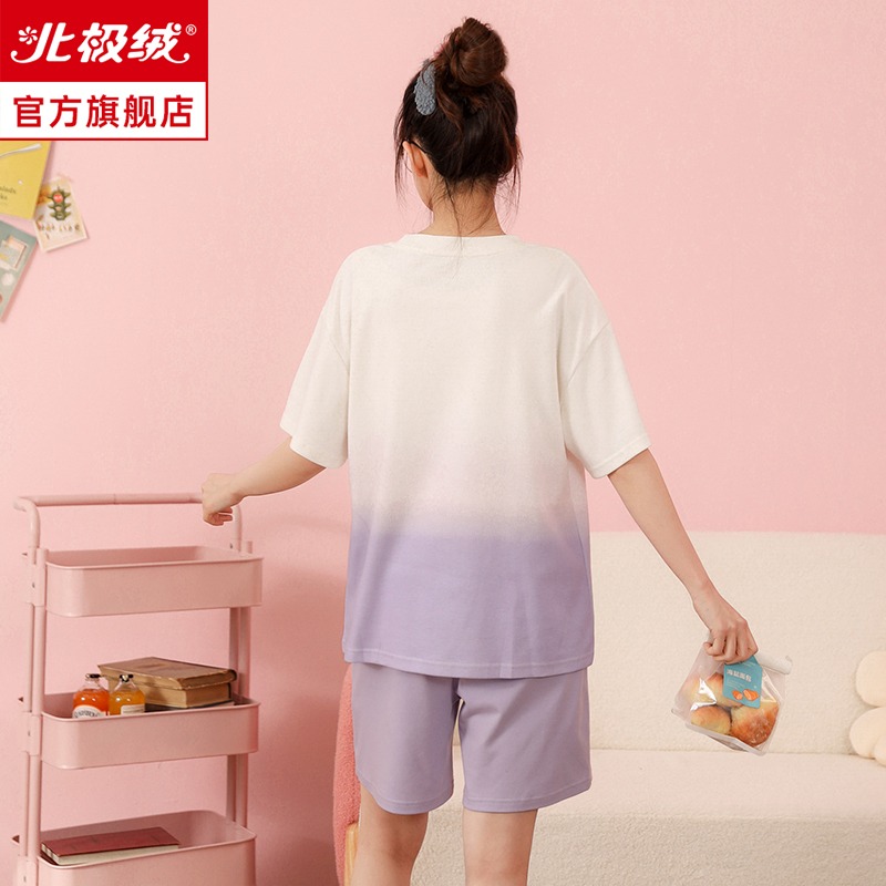 北極絨IP聯名款睡衣女士夏天年新款大碼純棉短袖薄款家居服-細節圖5