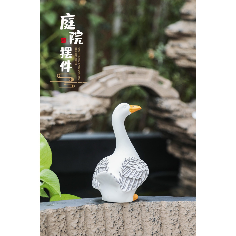 漢韻堂庭院流水裝飾搭配小擺件涼亭假山天鵝精緻造景佈景飾品配件-細節圖6