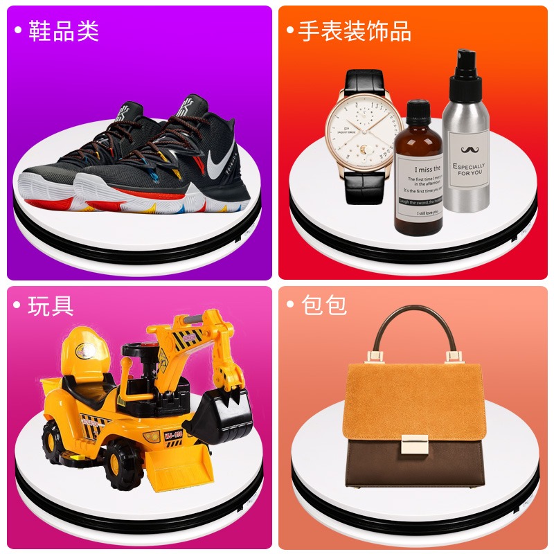 春影攝影轉盤拍攝道具淘寶視頻拍照產品自動旋轉臺首飾產品直播臺-細節圖4