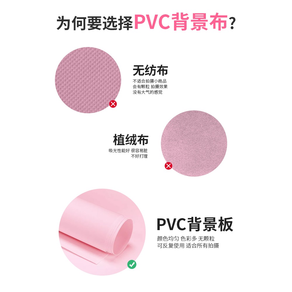 春影PVC拍照背景板攝影拍攝背景布紙直播純色照相證件ins擺拍道具-細節圖3