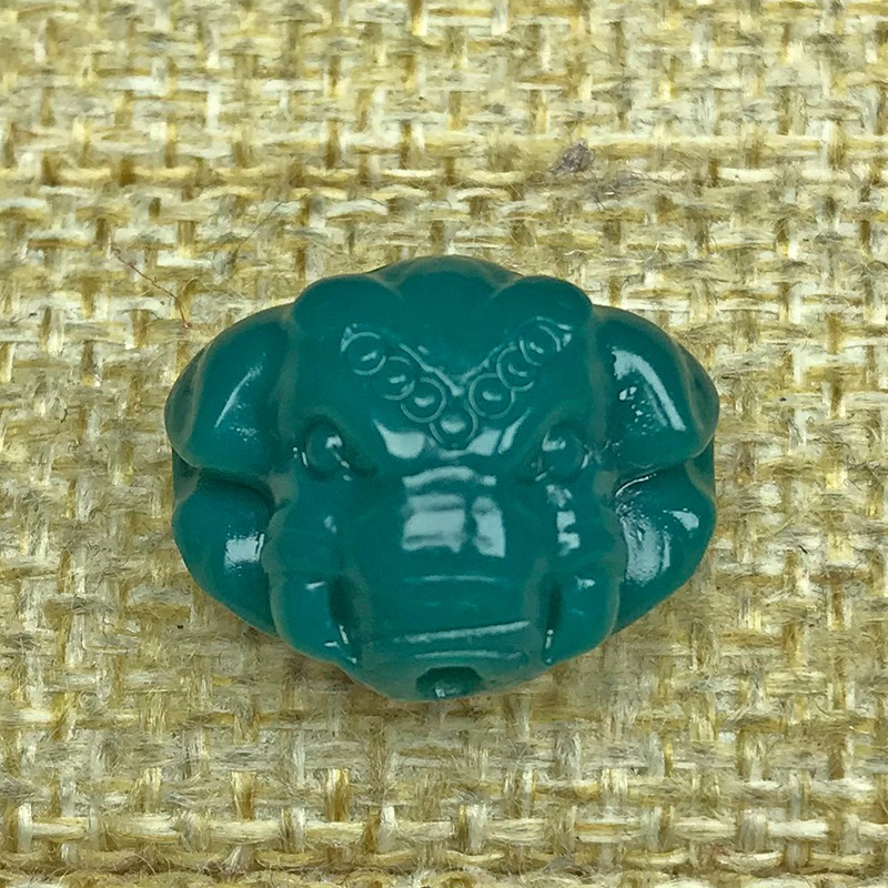 雪巴象神背雲大象側掛頂腰珠星月金剛琉璃珠文玩配飾佛頭新款-細節圖5