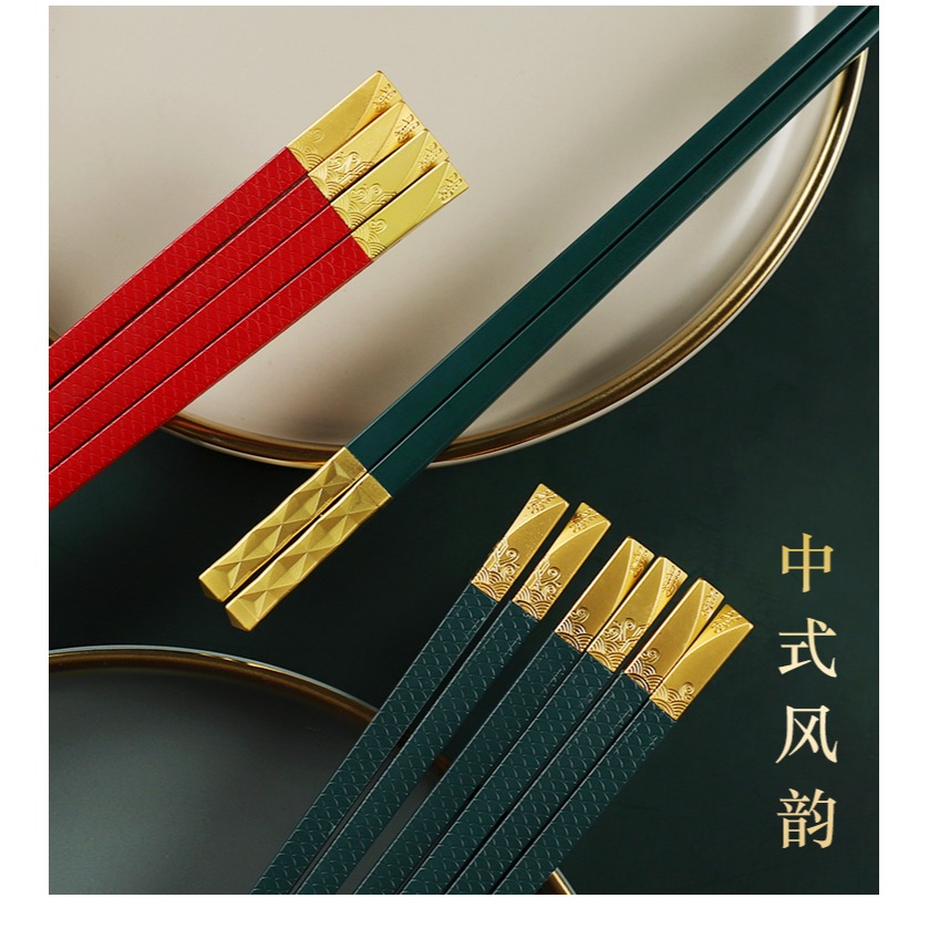 巴拉熊合金筷子家用一人一筷高檔防滑防黴耐高溫創意新款合金筷子-細節圖7