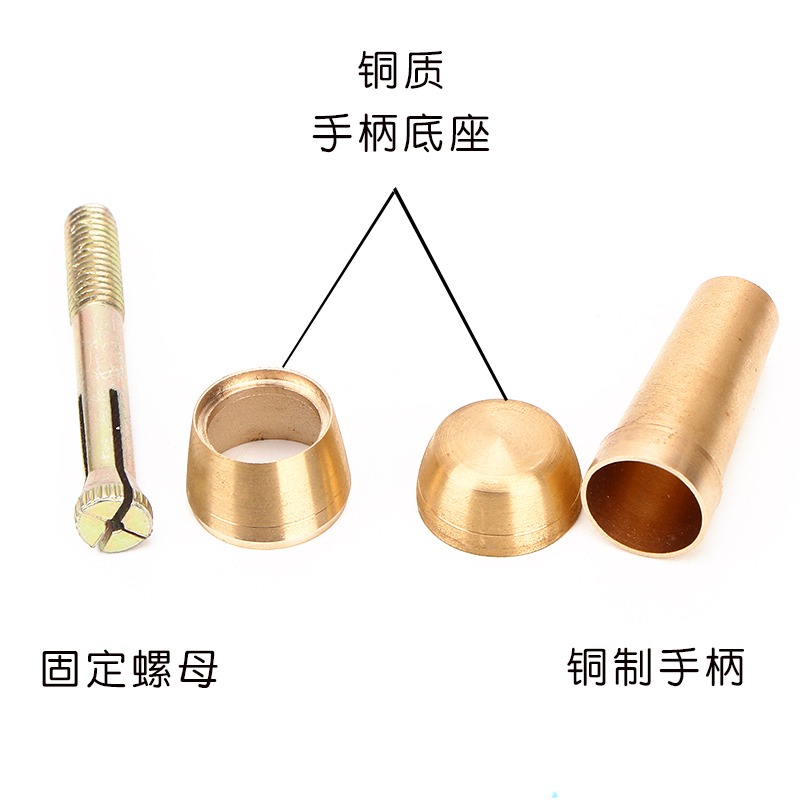 銅錐子補鞋直勾彎針修鞋工具納鞋底上鞋錐子鉤針帶鉤帶孔錐子-細節圖3