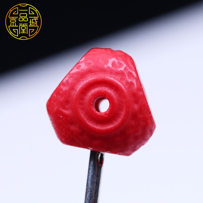 雪巴琉璃三角三通佛頭背雲 西藏料器108手串星月椰蒂DIY配飾配件-細節圖4