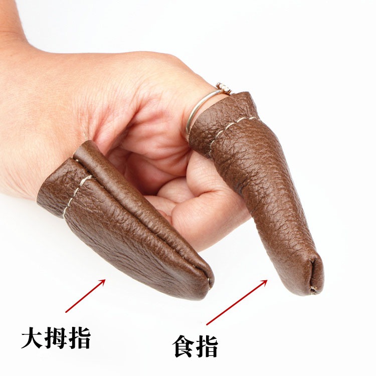 戳戳樂工具羊毛氈戳戳樂頂針牛皮指套手工DIY護手工具頂針-細節圖6