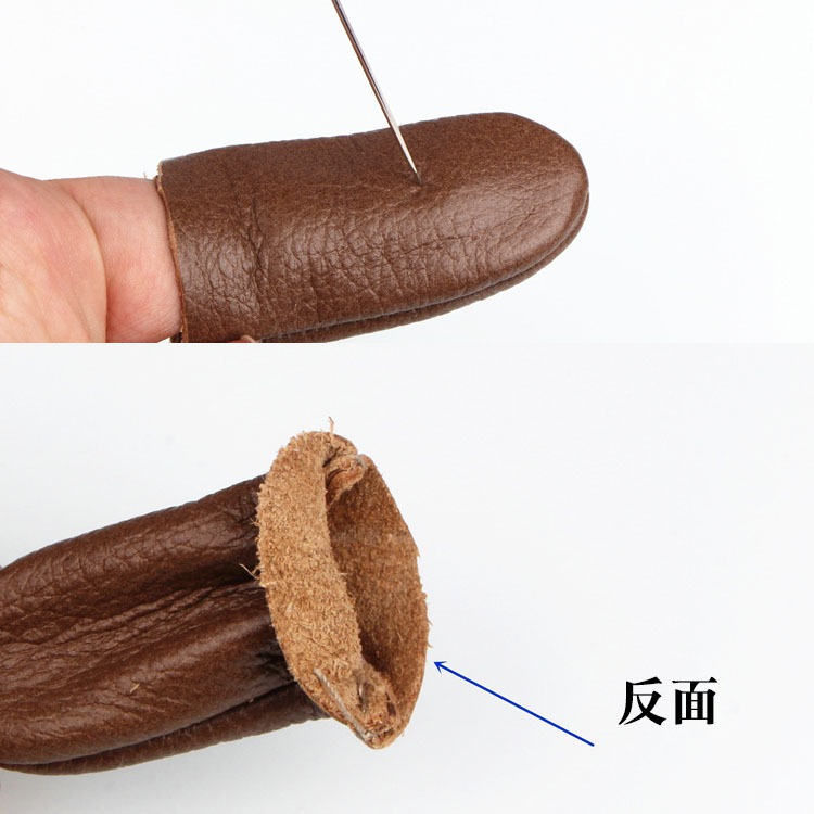 戳戳樂工具羊毛氈戳戳樂頂針牛皮指套手工DIY護手工具頂針-細節圖8