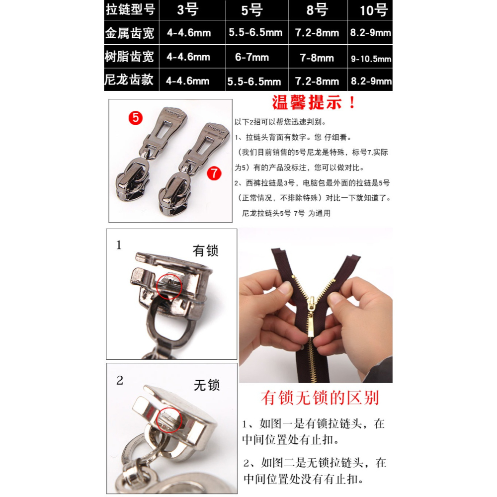 衣服樹脂金屬拉鎖拉頭拉鏈配件金屬樹脂尼龍拉頭拉鎖合金拉鏈-細節圖7