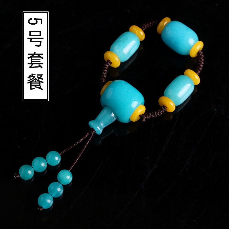 原創黃玉髓三通佛頭桶珠隔珠頂珠金剛星月菩提配飾套餐套裝搭配-細節圖4