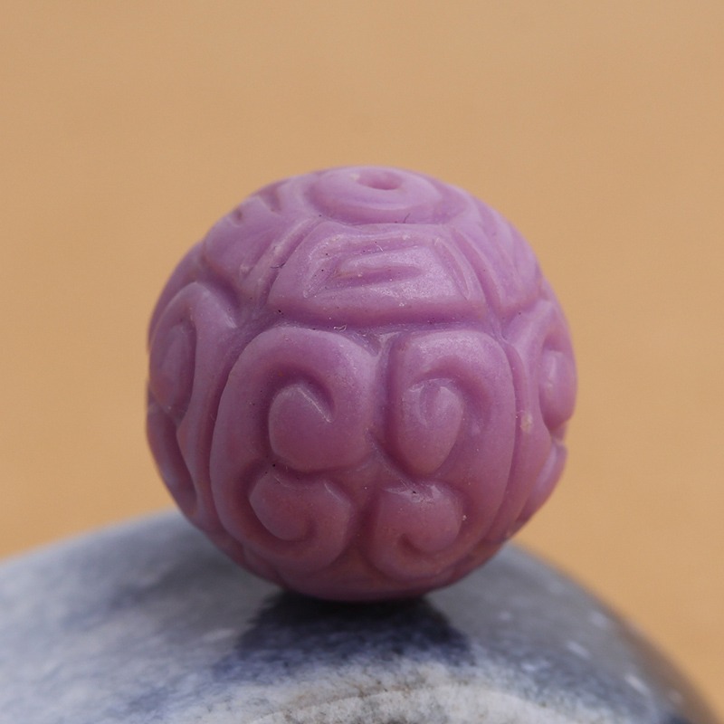 紫雲母天河石薔薇石草莓晶南紅瑪瑙海藍寶回紋珠龍紋珠配多寶散珠-細節圖2