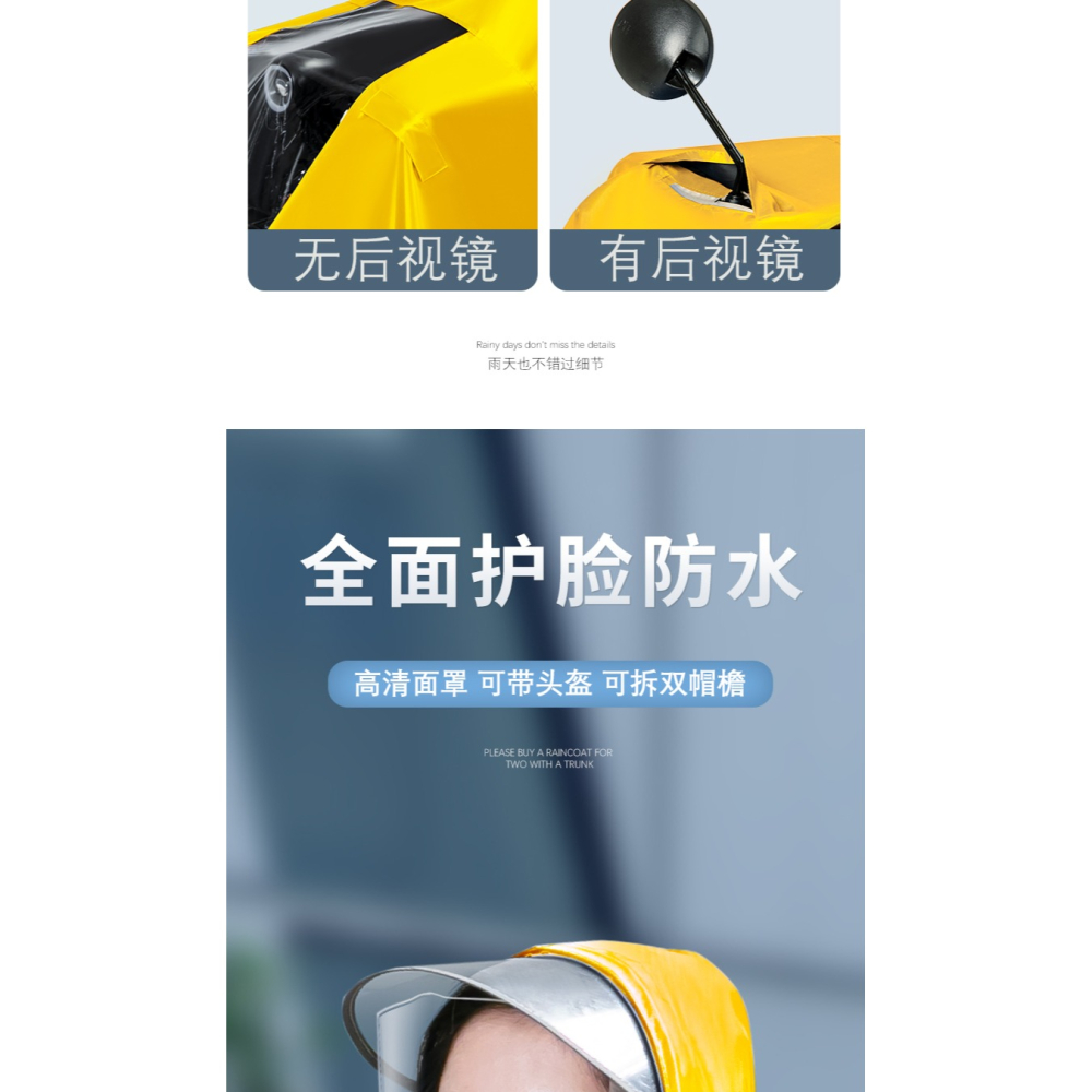 五羊雨衣長款全身防暴雨摩托電瓶電動車男女單人加大加厚專用雨披-細節圖8